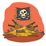 Pirate treasure vector illustration