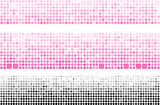pink black gradient banner made with circle and rounded square