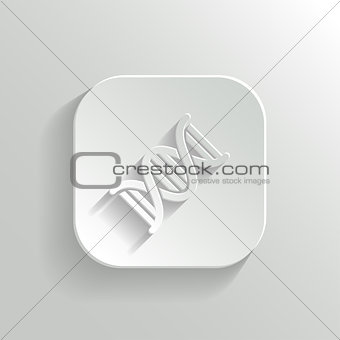 DNA icon - vector white app button