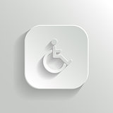 Disabled icon - vector white app button
