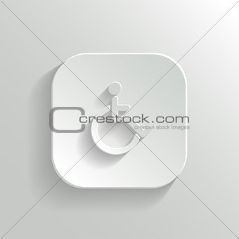 Disabled icon - vector white app button