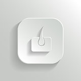 Skin icon - vector white app button