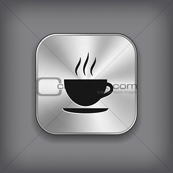 Coffee icon - metal app button