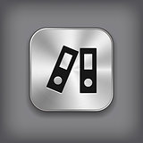Office folder icon - metal app button