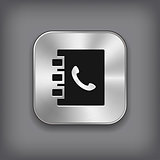 Notepad icon - metal app button