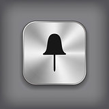 Paper push pin icon - metal app button