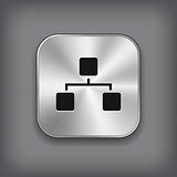 Network icon - metal app button