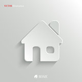 Home icon - vector white app button