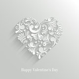 Absrtact Floral Heart Background