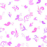 Abstract floral background, contours