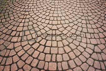 Stone paving pattern. 