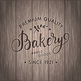 Vintage calligraphy bakery logo