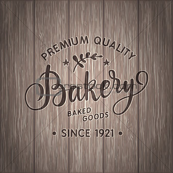 Vintage calligraphy bakery logo