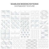 Collection of white geometric textures