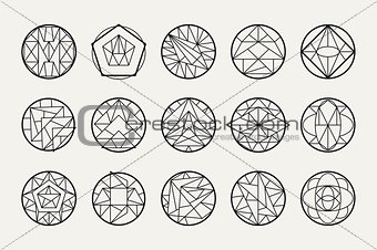 Vector abstract geometric shapes