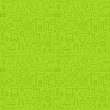 Thin Line Sport Activity Exercise Seamless Green Pattern
