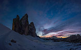 Night Landscape with Tre Cime Mountain