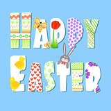 Happy Easter. Holiday vector illustration.