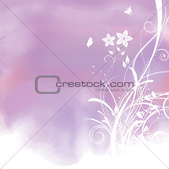 Floral watercolor background 