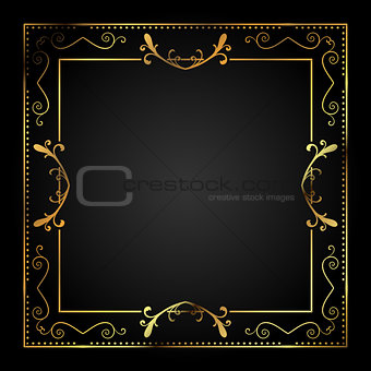Stylish background in gold and black