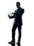 business man digital tablet  isolated