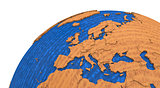Europe on wooden Earth