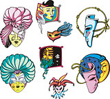 Carnival Masks Set