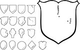 Set of Heraldic Shield Shapes