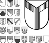 Set of Heraldic Shields