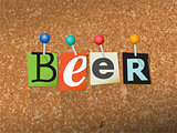 Beer Pinned Paper Concept Illustration