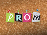 Prom Pinned Paper Concept Illustration