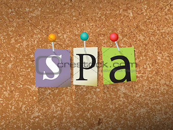 Spa Pinned Paper Concept Illustration