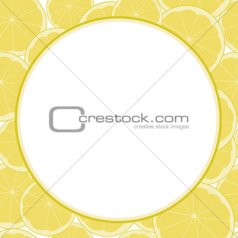 Lemon and Lime Patterned blank Frame  for text