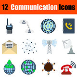 Flat design communication icon set