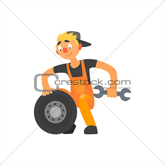 Profession Car Mechanic Vector Illustration
