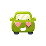 In Love Green Car Emoji