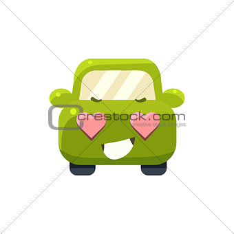 In Love Green Car Emoji