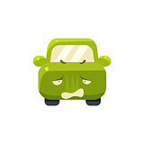 Disappointed Green Car Emoji