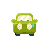Cold Sweat Green Car Emoji