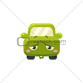 Upset Green Car Emoji