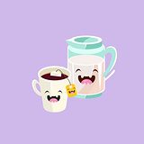 Milk And Tea Cartoon Friends
