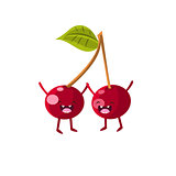 Cherries Cartoon Friends
