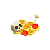 Gold And Scull Toy Icon