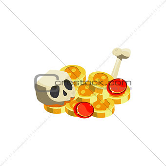 Gold And Scull Toy Icon