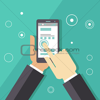 Business Smartphone Applications Illustration