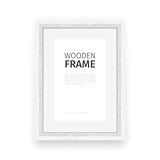 Wooden Rectangle Frame White