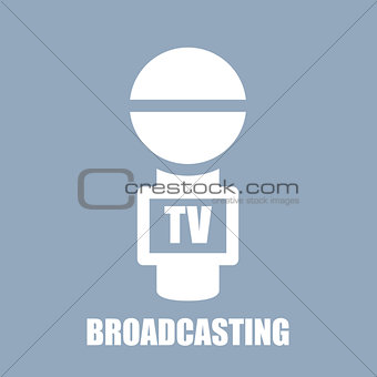 Microphone icon with TV channel label