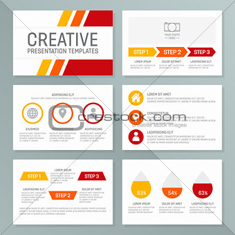 Vector business presentation template slides background design