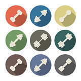 Icons dumbbell, vector illustration.