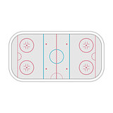 Field ice hockey, vector illustration.